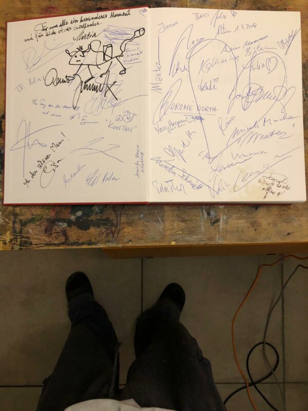 documentation of the art exhibition by Hermann Nitsch curated by Gio Montez