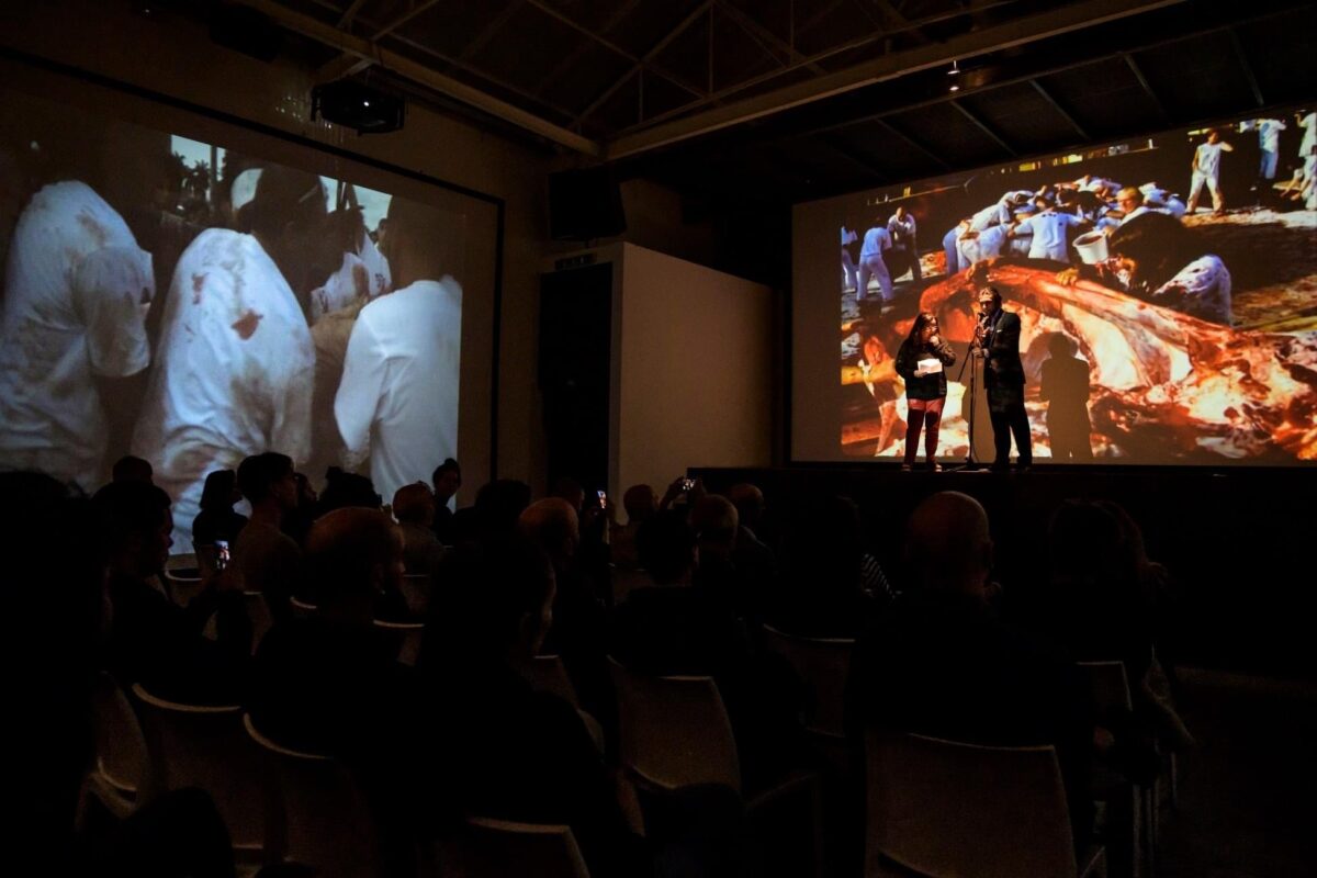 documentation of the art exhibition by Hermann Nitsch curated by Gio Montez