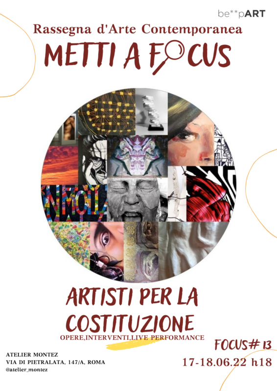 LOCANDINA FOCUS #13 ARTISTI PER LA COSTITUZIONE